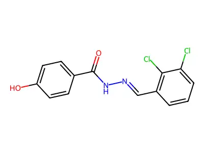 N'-[(E)-(2,3-dichlorophenyl)methylidene]-4-hydroxybenzohydrazide structure