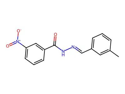 N-[(E)-(3-methylphenyl)methylideneamino]-3-nitrobenzamide structure