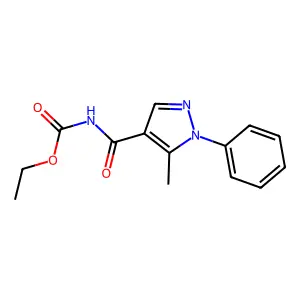 ethyl N-[(5-methyl-1-phenyl-1H-pyrazol-4-yl)carbonyl]carbamate structure