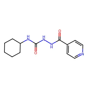1-Cyclohexyl-3-(pyridine-4-carbonylamino)urea structure