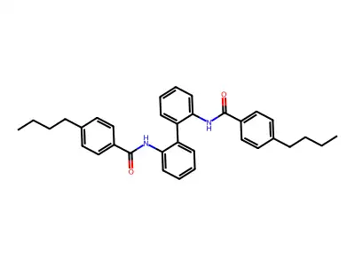4-butyl-N-{2'-[(4-butylbenzoyl)amino][1,1'-biphenyl]-2-yl}benzamide structure