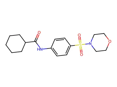 N-(4-morpholin-4-ylsulfonylphenyl)cyclohexanecarboxamide structure