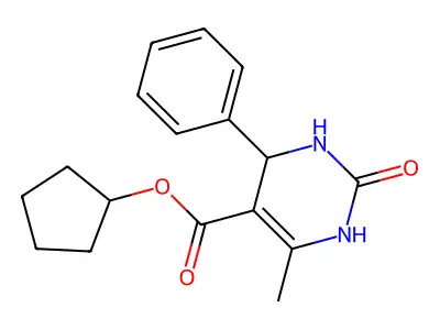 Cyclopentyl 6-methyl-2-oxo-4-phenyl-1,2,3,4-tetrahydro-5-pyrimidinecarboxylate structure