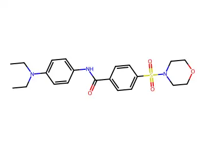 N-[4-(diethylamino)phenyl]-4-morpholin-4-ylsulfonylbenzamide structure
