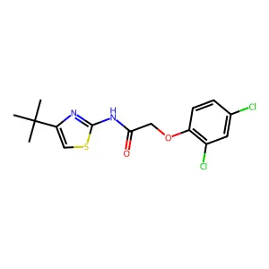 N-(4-tert-butyl-1,3-thiazol-2-yl)-2-(2,4-dichlorophenoxy)acetamide structure