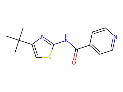 N-(4-tert-butyl-1,3-thiazol-2-yl)pyridine-4-carboxamide structure