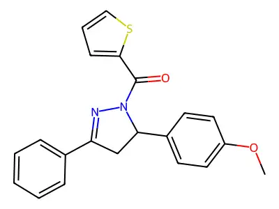[3-(4-Methoxyphenyl)-5-phenyl-3,4-dihydropyrazol-2-yl]-thiophen-2-ylmethanone structure