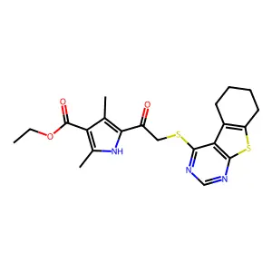 C21H23N3O3S2 structure