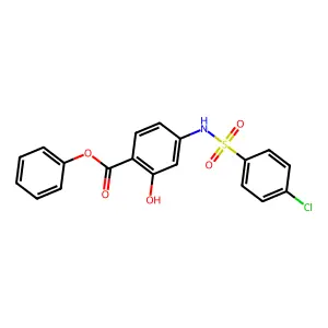 Phenyl 4-{[(4-chlorophenyl)sulfonyl]amino}-2-hydroxybenzoate structure