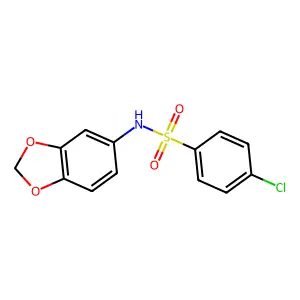 N-(1,3-benzodioxol-5-yl)-4-chlorobenzenesulfonamide structure