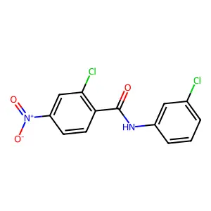 2-chloro-N-(3-chlorophenyl)-4-nitrobenzamide structure