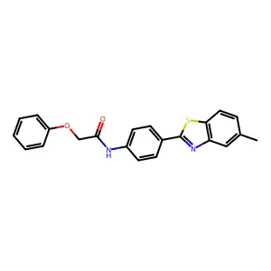 N-[4-(5-methyl-1,3-benzothiazol-2-yl)phenyl]-2-phenoxyacetamide structure