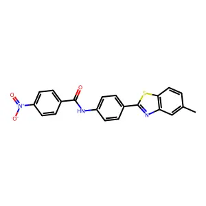 N-[4-(5-methyl-1,3-benzothiazol-2-yl)phenyl]-4-nitrobenzamide structure