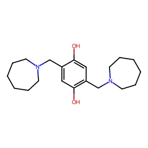 2,5-Bis(azepan-1-ylmethyl)benzene-1,4-diol structure