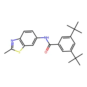 3,5-ditert-butyl-N-(2-methyl-1,3-benzothiazol-6-yl)benzamide structure