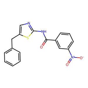 N-(5-苄基-1,3-噻唑-2-基)-3-硝基苯甲酰胺 structure