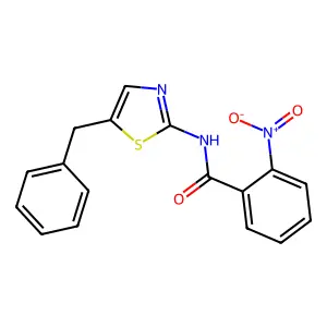 N-(5-苄基-1,3-噻唑-2-基)-2-硝基苯甲酰胺 structure