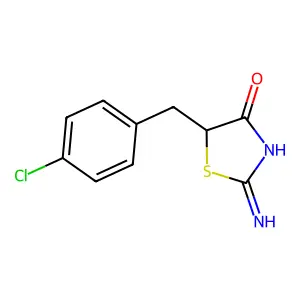 5-(4-Chlorobenzyl)-2-imino-1,3-thiazolidin-4-one structure