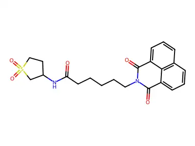 6-(1,3-dioxobenzo[de]isoquinolin-2-yl)-N-(1,1-dioxothiolan-3-yl)hexanamide structure