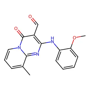2-(2-methoxyanilino)-9-methyl-4-oxo-4H-pyrido[1,2-a]pyrimidine-3-carbaldehyde structure
