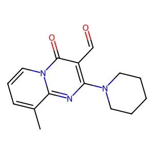 9-methyl-4-oxo-2-(piperidin-1-yl)-4H-pyrido[1,2-a]pyrimidine-3-carbaldehyde structure