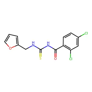 2,4-dichloro-N-(furan-2-ylmethylcarbamothioyl)benzamide structure