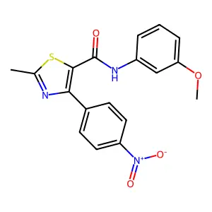 N-(3-methoxyphenyl)-2-methyl-4-(4-nitrophenyl)-1,3-thiazole-5-carboxamide structure
