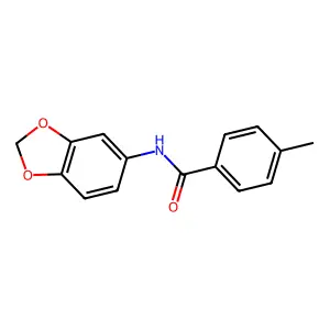 N-(1,3-苯并二氧戊环-5-基)-4-甲基苯甲酰胺 structure