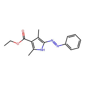ethyl 3,5-dimethyl-2-(phenylhydrazono)-2H-pyrrole-4-carboxylate structure