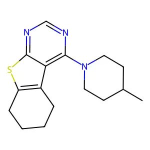 4-(4-Methylpiperidino)-5,6,7,8-tetrahydro[1]benzothieno[2,3-d]pyrimidine structure