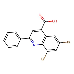 6,8-Dibromo-2-phenylquinoline-4-carboxylic acid structure