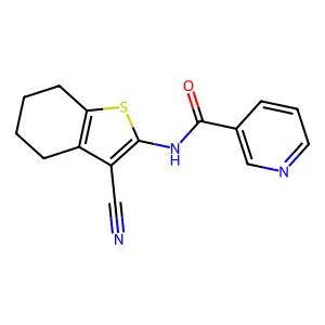N-(3-Cyano-4,5,6,7-tetrahydrobenzo(b)thien-2-yl)-3-pyridinecarboxamide structure