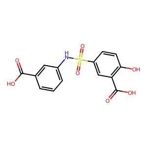 5-[(3-Carboxyphenyl)sulfamoyl]-2-hydroxybenzoic acid structure