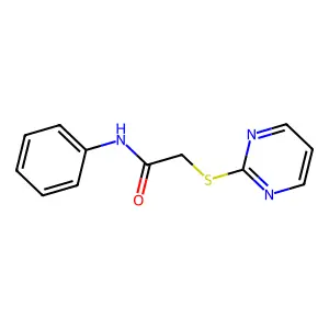N-苯基-2-(嘧啶-2-基硫基)乙酰胺 structure