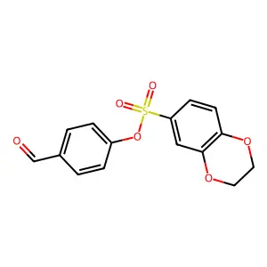 4-Formylphenyl 2,3-dihydro-1,4-benzodioxine-6-sulfonate structure