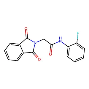 2-(1,3-dioxoisoindol-2-yl)-N-(2-fluorophenyl)acetamide structure