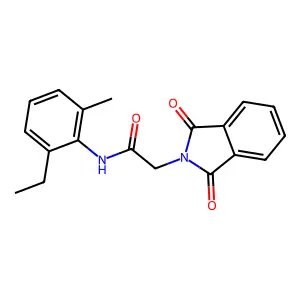 2-(1,3-dioxo-2,3-dihydro-1H-isoindol-2-yl)-N-(2-ethyl-6-methylphenyl)acetamide structure