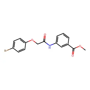 Methyl 3-{[(4-bromophenoxy)acetyl]amino}benzoate structure