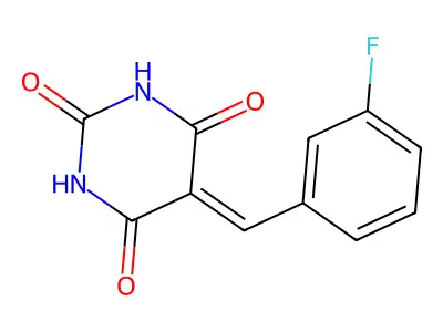 5-(3-Fluorobenzylidene)-2,4,6(1H,3H,5H)-pyrimidinetrione structure