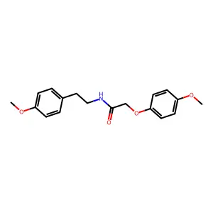 2-(4-methoxyphenoxy)-N-[2-(4-methoxyphenyl)ethyl]acetamide structure
