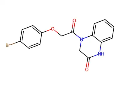4-[2-(4-Bromophenoxy)acetyl]-1,2,3,4-tetrahydroquinoxalin-2-one structure