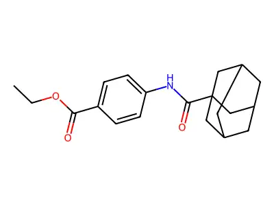 Ethyl 4-(adamantane-1-carbonylamino)benzoate structure
