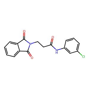 N-(3-Chloro-phenyl)-3-(1,3-dioxo-1,3-dihydro-isoindol-2-yl)-propionamide structure