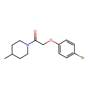 2-(4-Bromophenoxy)-1-(4-methylpiperidin-1-yl)ethanone structure