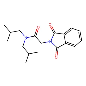 2-(1,3-dioxo-2,3-dihydro-1H-isoindol-2-yl)-N,N-bis(2-methylpropyl)acetamide structure