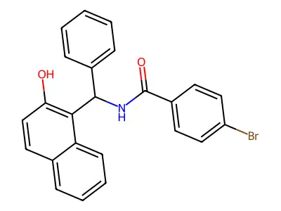 4-bromo-N-[(2-hydroxynaphthalen-1-yl)(phenyl)methyl]benzamide structure