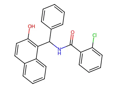 2-chloro-N-[(2-hydroxy-1-naphthyl)(phenyl)methyl]benzamide structure