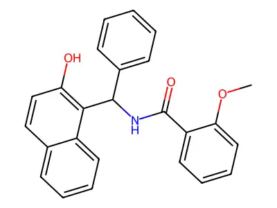 N-((2-hydroxynaphthalen-1-yl)(phenyl)methyl)-2-methoxybenzamide structure