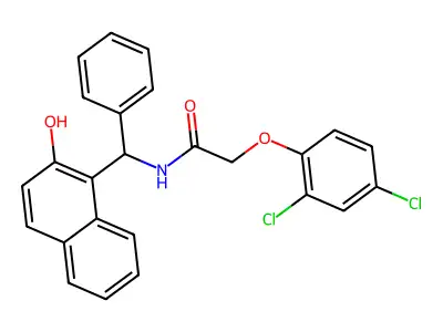 2-(2,4-dichlorophenoxy)-N-[(2-hydroxynaphthyl)phenylmethyl]acetamide structure