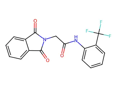 2-(1,3-Dioxo-1,3-dihydro-isoindol-2-yl)-N-(2-trifluoromethyl-phenyl)-acetamide structure
